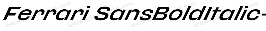 Ferrari SansBoldItalic字体转换
